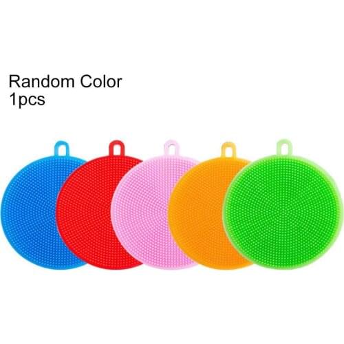 Silicone Dishwashing Brush Multifunctional Dishcloth Home Kitchen Dishwashing Sponge Cloth Rag Kitchen Clean Tools