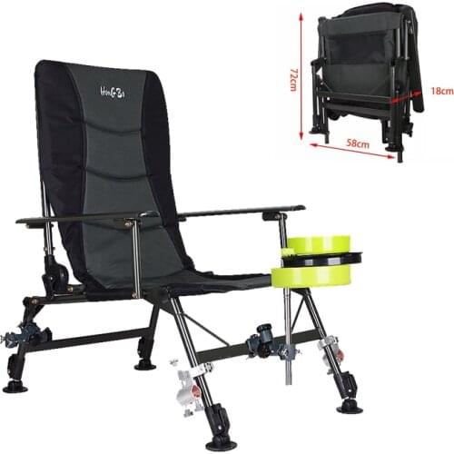 All Terrain Wild Fishing Chair 2021 New European Fishing Chair Folding Multifunctional Fishing Chair Portable Reclining Seat