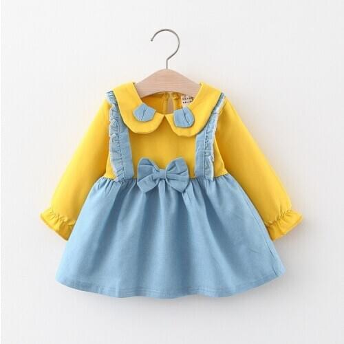Baby Spring Autumn Clothing Christmas Newborn Baby Girl Clothes Kids Dress Cute Outfit Toddler Baby Girls Bow Style Clothing