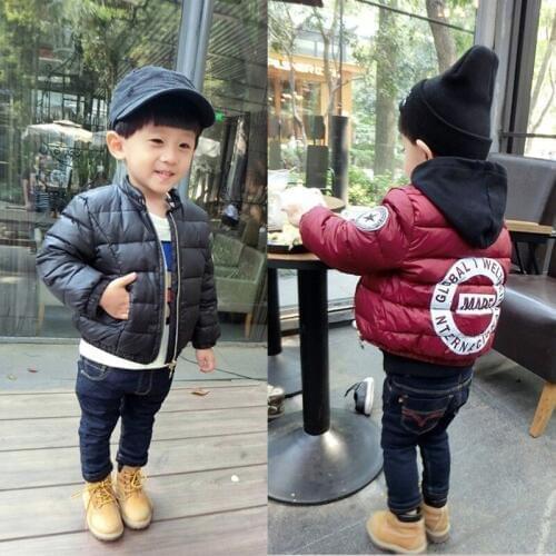 2-8 Years Children Unisex Jackets 2018 Winter Thick Parkas Kids Girls Boys Cute Coats Baby Windproof Warm Outwear Clothing