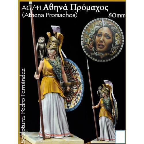 1/24 scale 75MM God of War Athena Unpainted Miniatures Resin Model Kit Figure Free Shipping