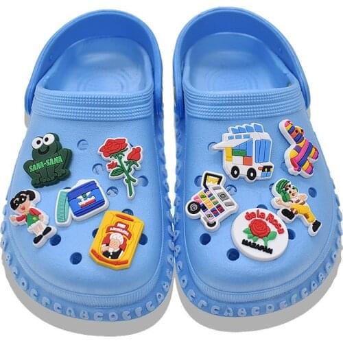 10PCS/SET New Charms Shoe Accessories Garden Shoe Decoration for Wristband Kids X-mas Kids Gift