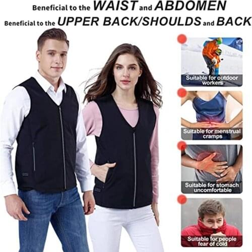 2021 Winter Warm women Jacket Heated Vest USB Heated Vest Electric Heating Jacket Body Warmer Heating Pad for Women Heating Vest