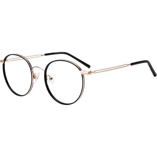 2021 Personality Design Retro Round Glasses Frame Female Blue Light Korean Ultra-light Myopia Eyeglasses Male Computer Eyewear