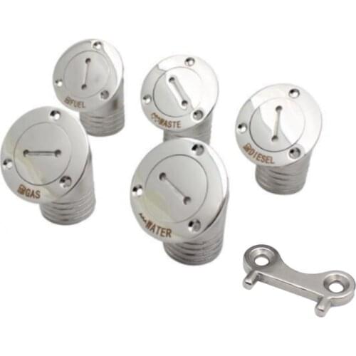 45 Degree 316 Stainless Steel 50mm Deck Filler With Key GAS DIESEL FUEL WASTE WATER Mirror Polish Deck Fill Filler