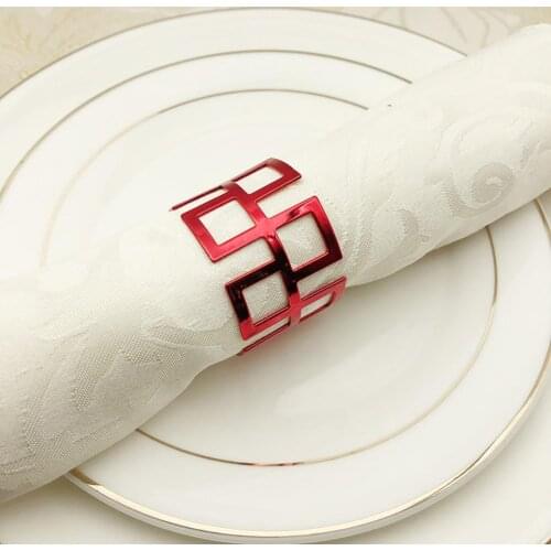6 pieces of napkin buckle exquisite and elegant fashion table decoration napkin ring kitchen picnic decoration 4.5cm