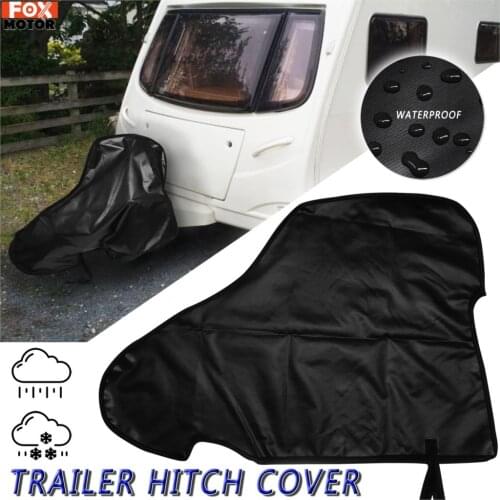 89x63cm PVC Trailer Caravan Towing Hook Connector Hitch Cover Waterproof Dustproof Protector For Rv Tow Hitch Coupling Lock
