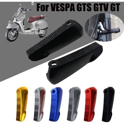 For Vespa GTV125 GTV250 GTV300 GTV 300 200 125 Motorcycle Bike Folding Footrests Foot Rests Pegs Rear Pedals Passenger Foot Peg