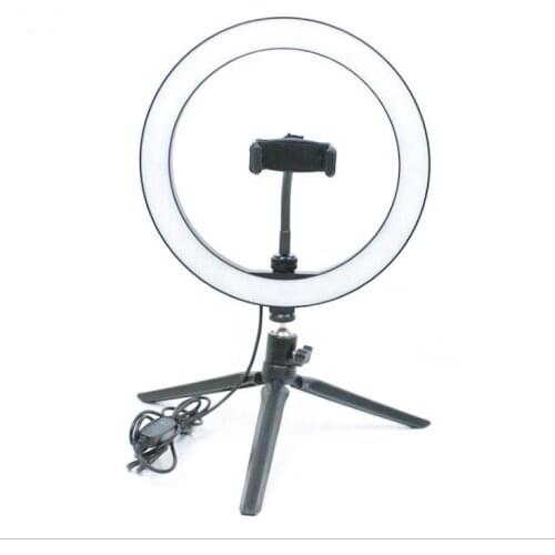 Ring Light Photography Studio Makeup Phone Black Power Time Plug Adjustable Video Color Dimmer ring light with Tripod Stand
