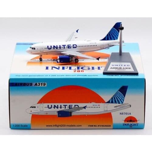 1:200 Alloy Collectible Plane INFLIGHT IF319UA0220 UNITED Airlines "Star Alliance" Airbus A319 Diecast Aircarft Jet Model N876UA