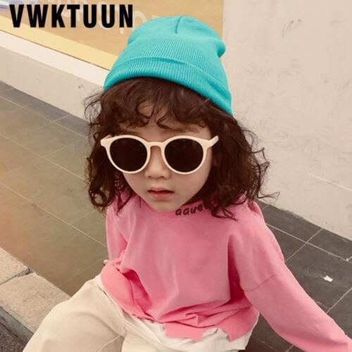 VWKTUUN Round Sunglasses Boys Girls UV400 Goggles Vintage Sun glasses Children Colorful Cute Childs Sunglasses