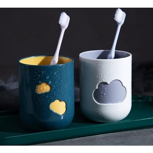 Simple Nordic Toothbrush Cup Cloud Pattern Wash Tooth Mug Durable Big Mouth Couples Cups Friendly Bathroom Supplies Washing Cup