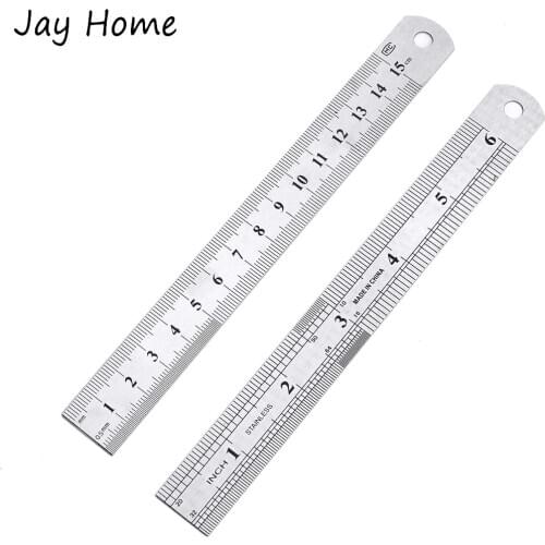 15cm/6inch Stainless Steel Ruler Precision Double Side Scale Sewing Ruler DIY Crafts Straight Measuring Tools Sewing Accessories