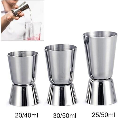 Stainless Steel Cocktail Measuring Jigger Double Jigger Measure Shot Drink Spirit Measure Cup Bar Accessories Bar Tools