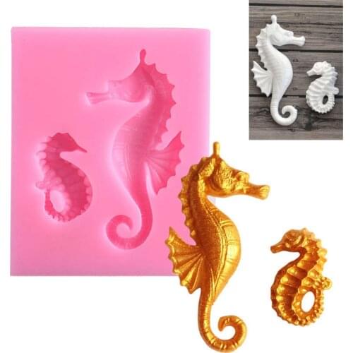 Sea Horse Silicone Fondant Mold Sugarcraft Pastry Cake Decorating Tools Biscuit Chocolate Mould DO