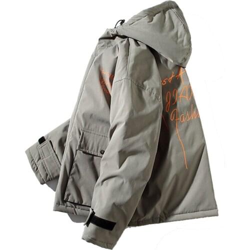 Mens jackets and coats short style Fad Vogue hooded mens parkas keep warm overcoats outwear