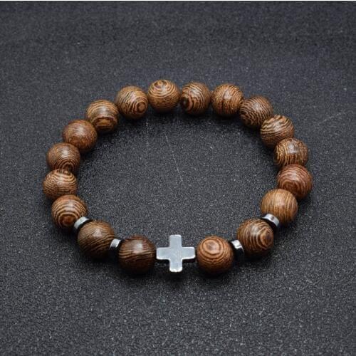 Stainless steel retro beads mens bracelet natural stone chains on hand male accessories hip hop retro black charm bracelets