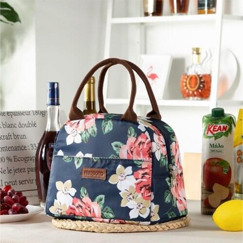 New Insulated Canvas Lunch Bags Portable Waterproof Padded Picnic Office Lunch Bag School Girls Warm Food Picnic Lunch Bag