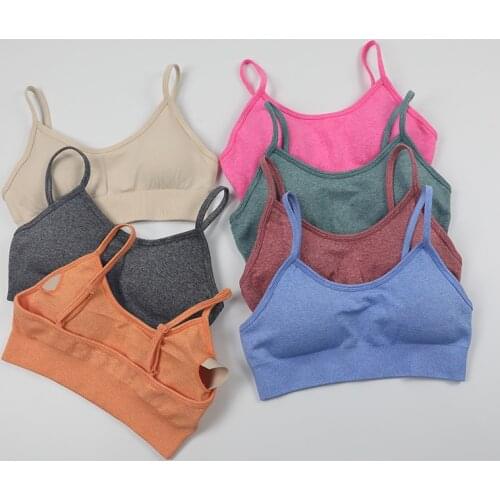 2021 New Seamless Sports Bra Top Fitness Women Adjustable Strap Running Brassiere Sports Bh Workout Padded Yoga Bra Activewear
