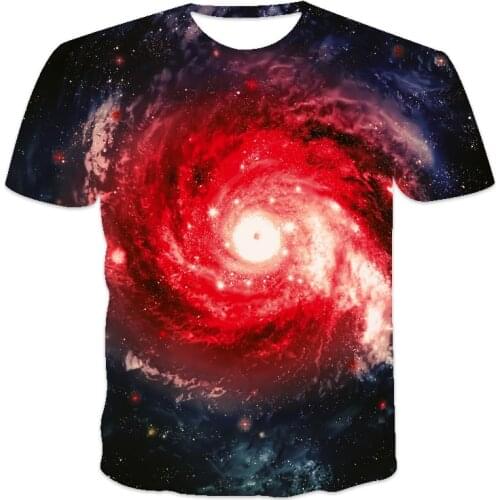 2021 summer new best-selling oversized loose short-sleeved dream star print O-neck mens