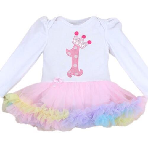 Newest Cute Baby Toddler Girl Princess Romper Set Ruffle Tutu Dresses Party Costume Bebes Newborn Birthday Outfit for 0-2 years