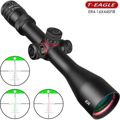 T-Eagle ER 4-16X44 SF Hunting Riflescope Side Parallax Glass Etched Reticle Turrets Lock Reset Built-in Bubb Level Rifle Scope