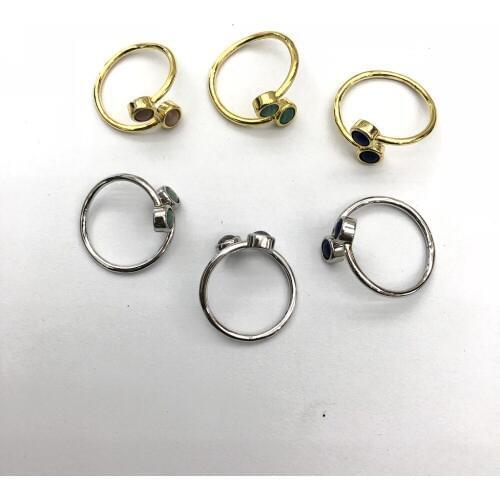 Wholesale Mixed Lapis Labradorite Amazonite Gem Ring,Sun Stone Gem stone Ring,Quartz Crystal Jewelry Finger Ring,mixed 5pcs/lot