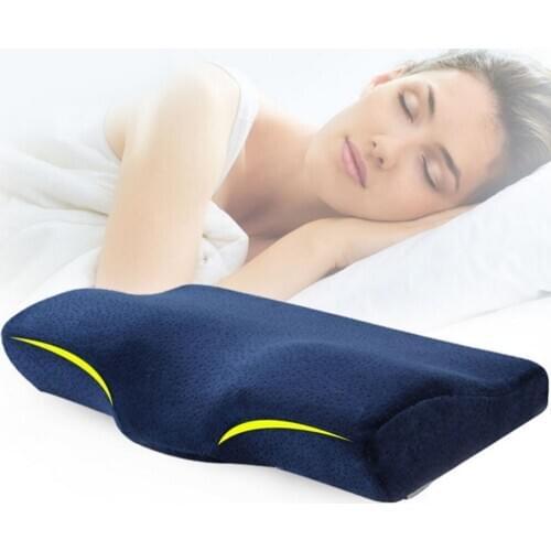Memory Foam Bedding Pillow Neck protection Slow Rebound Memory Foam Butterfly Shaped Pillow Health Cervical Neck size in 50*30CM