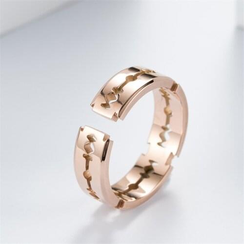 Sales With Free Shipping Geometric Male Rings Titanium Steel Gotico Razor Blade High Discount Open Rings Birthday Party Present