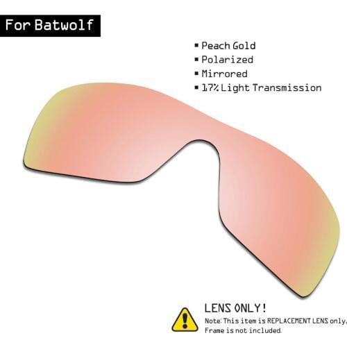 SmartVLT Polarized Sunglasses Replacement Lenses for Oakley Batwolf - Peach Gold