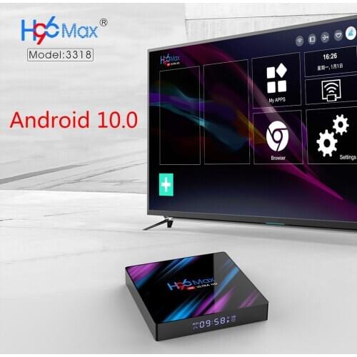 H96 MAX RK3318 And roid 10.0 Smart TV Box 2.4G&5G Dual Wifi BT4.0 Media Player Voice Remote