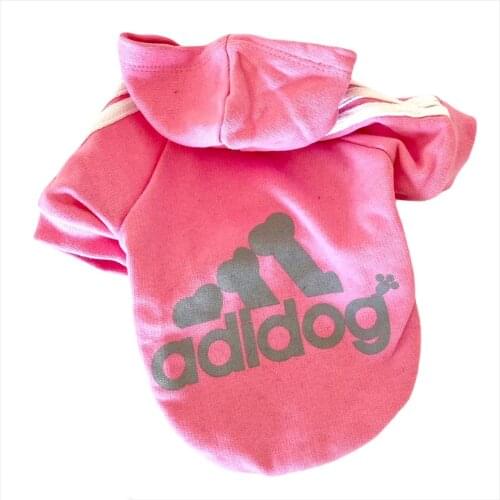 Pink Adidog Cat Hoodie, Sweatshirt for Cats, Cat Fashion, Cat Dress, Cat Clothes, Pet Clothes