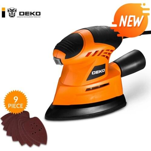 DEKO TMMS01 Power Tools 130W Mouse Sander With 9 Sheets of Sandpaper Dust exhaust
