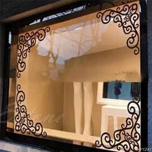 Wall Window Bath Room Mirror Glass Art Sticker Removable Paper Decal Decor Wall Stickers-W110