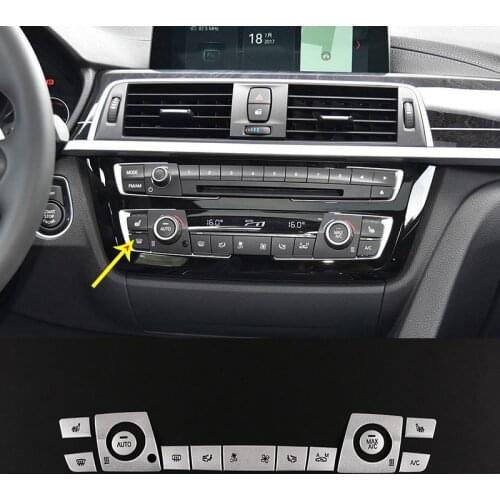For BMW 3 4 Series GT F30 F32 F33 F36 2013-18 Car styling stainless steel Car Air Conditioning Button Stickers Car Accessories