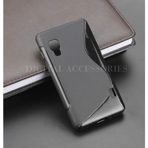 2 Color S Line Gel TPU Slim Soft Anti Skiding Case Back Cover For LG Optimus L5 II 2 E450 E455 E460 Mobile Phone silicone Bag