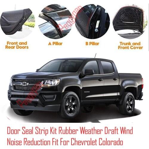 Door Seal Strip Kit Self Adhesive Window Engine Cover Soundproof Rubber Draft Wind Noise Reduction For Chevrolet Colorado