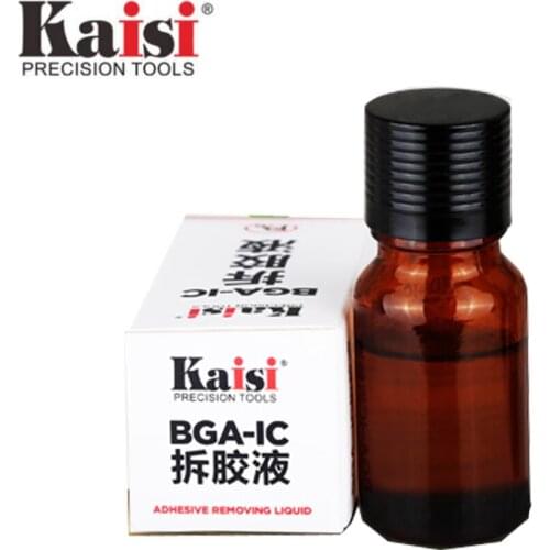 1 Bottle kaisi BGA IC Adhesive Glue Removing Epoxy Remover Cell Phone CPU Chip Cleaner 20ml Repair Remove Liquid Tool