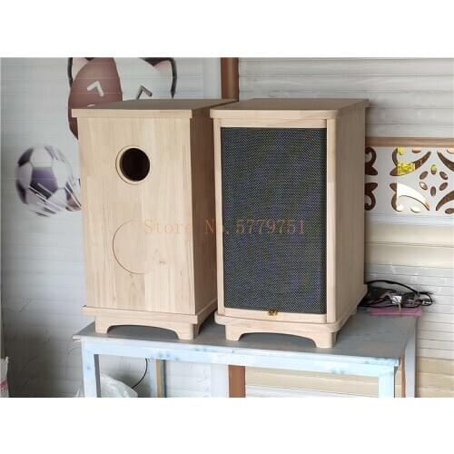 1 Pair 6.5 inch Solid Wood Speaker Box Speaker Shell Empty Box Car Subwoofer Tire Cannon Empty Shell Speaker