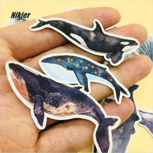 28 PCS\SET Cute Whales And Lighthouse Sticker Diy Diary Label Scrapbooking Stickers Junk Journal Planner Decorative Stationery