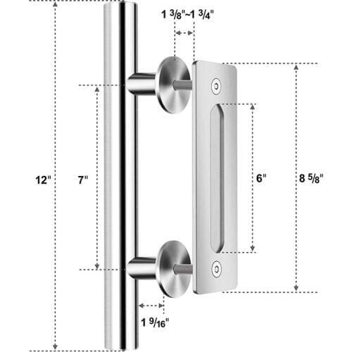 304 Stainless Steel Sliding Barn Door Pull Handle Wood Door Handle Door Handles For Interior Doors Handle