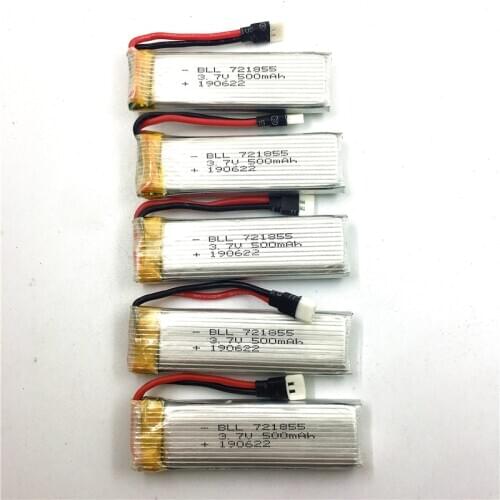 5PCS 3.7V 500mAh 30C Upgraded Battery for WLtoys V930 V977/ XK K110 RC Helicopter Spare Parts Accessories