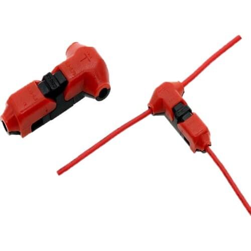 5PCS T-type H-type single-wire dual-wire connector quick terminal block No line break LED connector wire pet