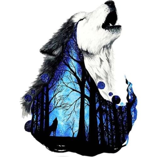 Diamond Painting Animal Cross Stitch Diamond Embroidery Wolf Full Drill Display Diamond Mosaic Kit Winter Scenery Art