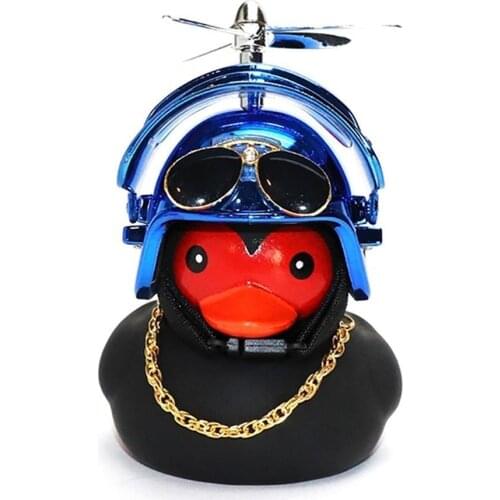 Car rubber duck car decorations three-level cannabis smoke local tyrant little black duck car supplies