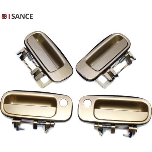 ISANCE 4pcs Beige Outside Door Handle Front Rear Left & Right For Toyota Camry 1992 1993 1994 1995 1996