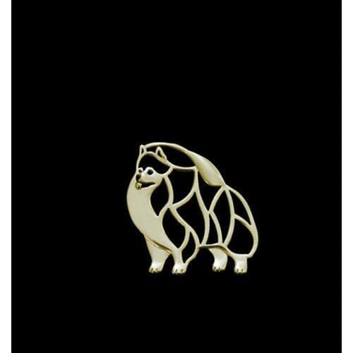 Women and Men Lapel Pin Pomeranian Brooch Trendy