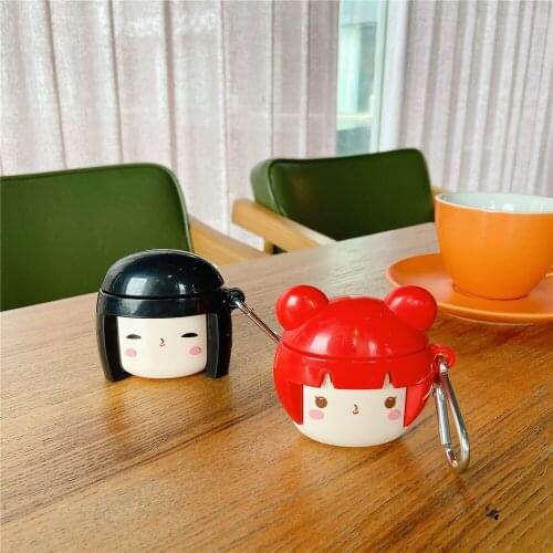 NEW cartoon girl case For Apple Airpods pro 2 1 Creativity Japan 3D Cute doll Earphone cases Charging Box Protective Cover capa