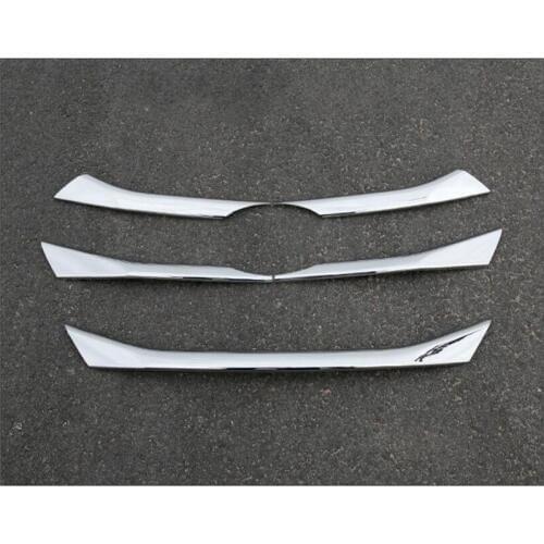 For Hyundai ix35 2014-2016 5PCS ABS Chrome Car Front Grill Grille Decorative Cover Trim Car Styling Auto Accessories