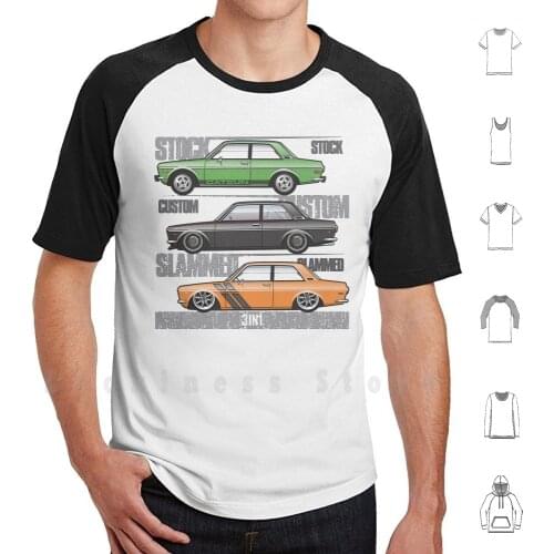 3in1 B T Shirt Print For Men Cotton New Cool Tee 1969 69 1970 70 1971 71 1972 72 Datsun Bluebird 510 Sedan Coupe 2 Door